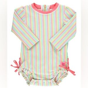 RuffleButts Long Sleeve One Piece Rash Guard